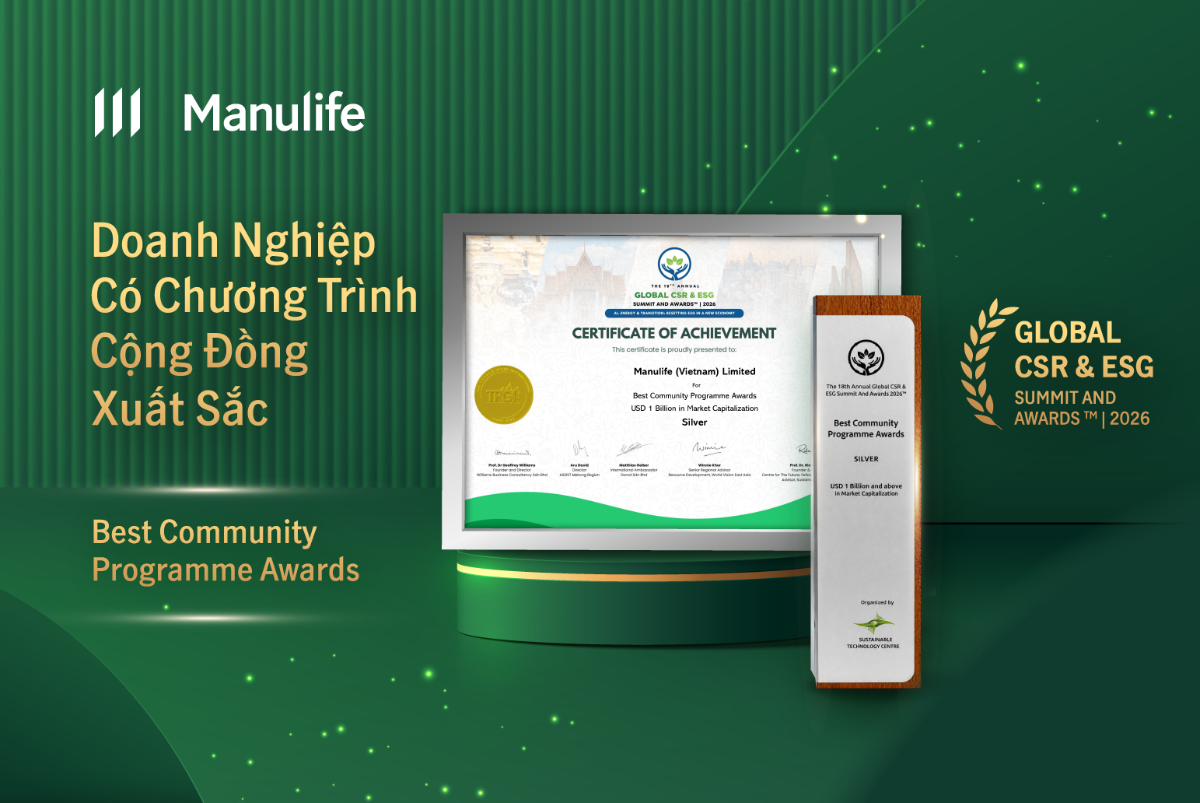 Manulife Việt Nam được đánh giá là một trong những doanh nghiệp tích cực trong các chương trình cộng đồng. Ảnh Hằng Vy