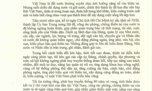 Tổng Bí thư, Chủ tịch nước Tô Lâm gửi thư nhân kỷ niệm Ngày truyền thống phòng, chống thiên tai Việt Nam