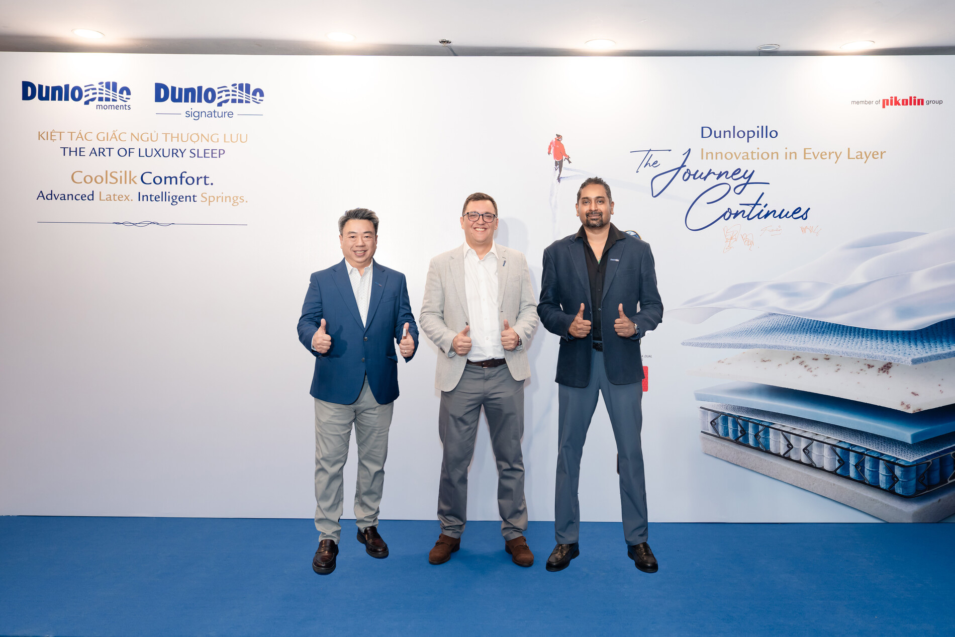 Dunlopillo and Pikolin leaders reaffirm commitment to quality mattresses, innovation and long-term growth in Vietnam.