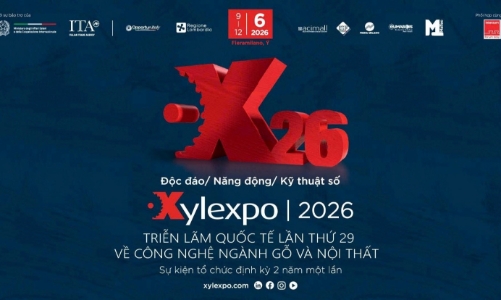 Xylexpo 2026: Điểm hẹn công nghệ gỗ và nội thất toàn cầu trở lại vào tháng 6 tới tại Ý