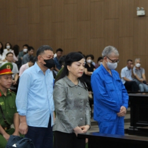 Các bị cáo tại tòa.