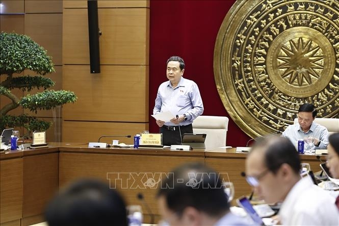 Chủ tịch Quốc hội Trần Thanh Mẫn phát biểu. Ảnh: TTXVN.