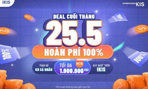 KIS hoàn 100% phí giao dịch trên iKIS trong ngày 25/5