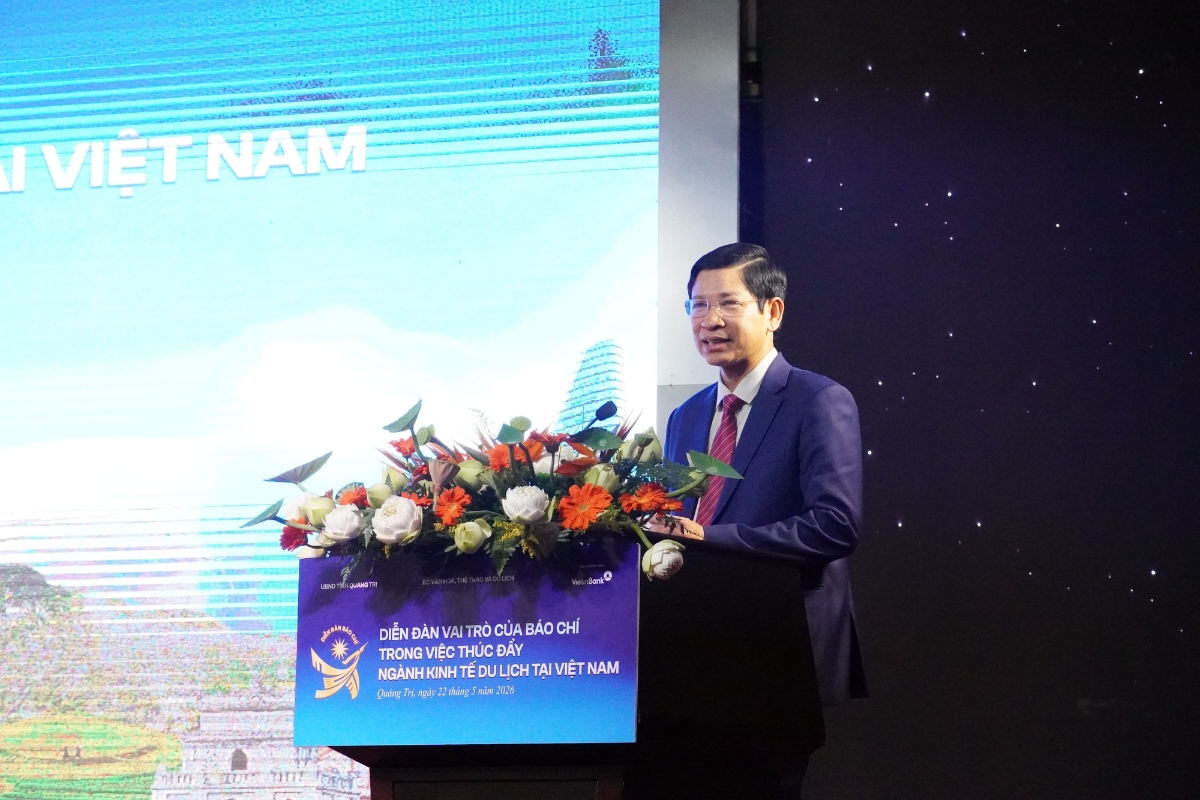 Thứ trưởng Bộ Văn hoá, Thể thao và Du lịch Hồ An Phong phát biểu tại diễn đàn. Ảnh: Minh Đăng
