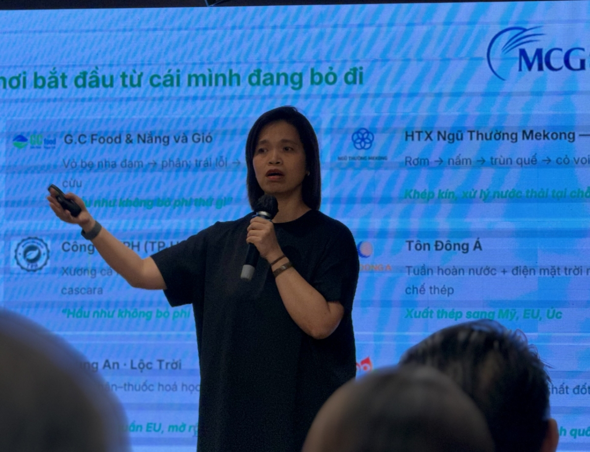 Bà Nguyễn Cẩm Chi, Giám đốc Khối Tư vấn Phát triển Bền vững, Công ty Tư vấn & Quản lý MCG