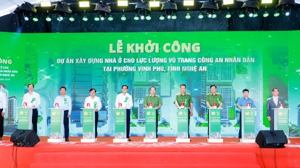Bộ Công an khởi công dự án nhà ở xã hội cho cán bộ, chiến sĩ tại Nghệ An