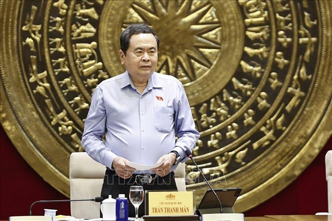 Chủ tịch Quốc hội Trần Thanh Mẫn nhấn mạnh trong lập pháp phải đặt chất lượng chính sách lên hàng đầu. Ảnh: TTXV.