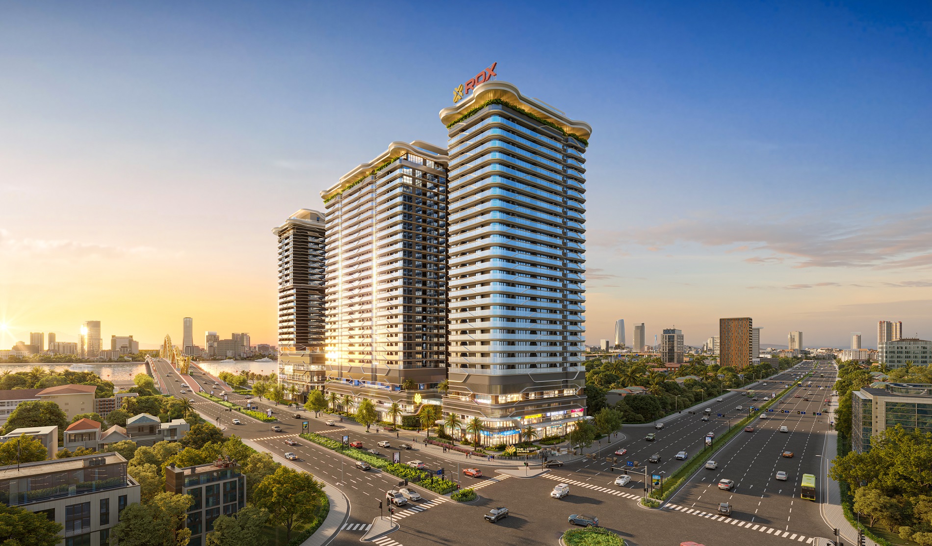 The Legend Danang hưởng lợi từ hệ sinh thái du lịch, thương mại và dịch vụ sôi động bậc nhất trung tâm thành phố. Ảnh: ROX Signature.