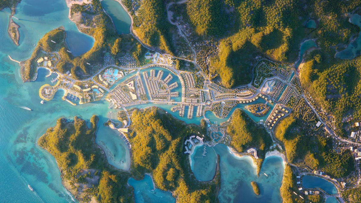 Catbarina Bay tọa lạc tại địa thế “tọa sơn hướng hải” hiếm có. Ảnh dự án.
