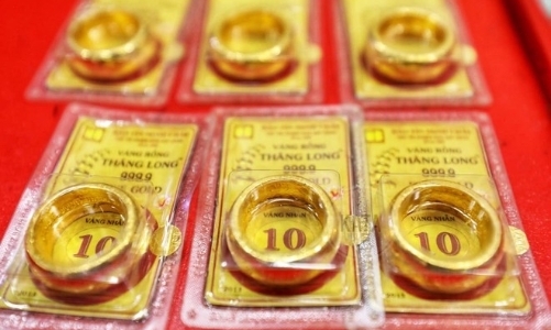 Đà tăng của giá vàng miếng và vàng nhẫn chỉ bằng 30% so với thế giới