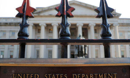 Trụ sở Bộ Tài chính Mỹ ở Washington DC - Ảnh: Reuters.