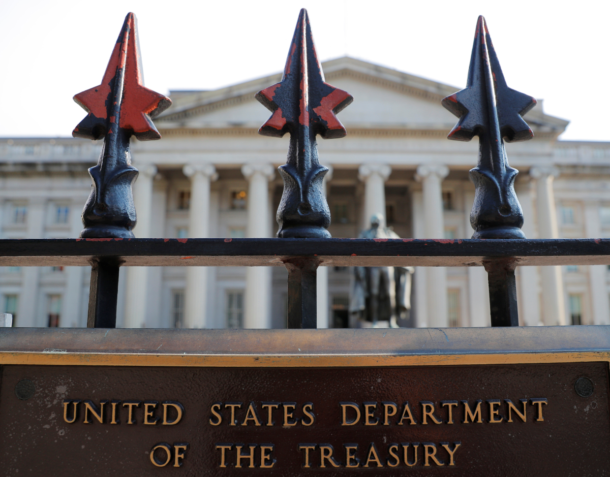 Trụ sở Bộ Tài chính Mỹ ở Washington DC - Ảnh: Reuters.