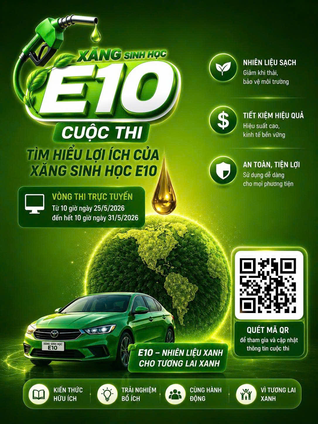 Cuộc thi nhằm nâng cao nhận thức cộng đồng về nhiên liệu sinh học, thúc đẩy xu hướng tiêu dùng xanh.