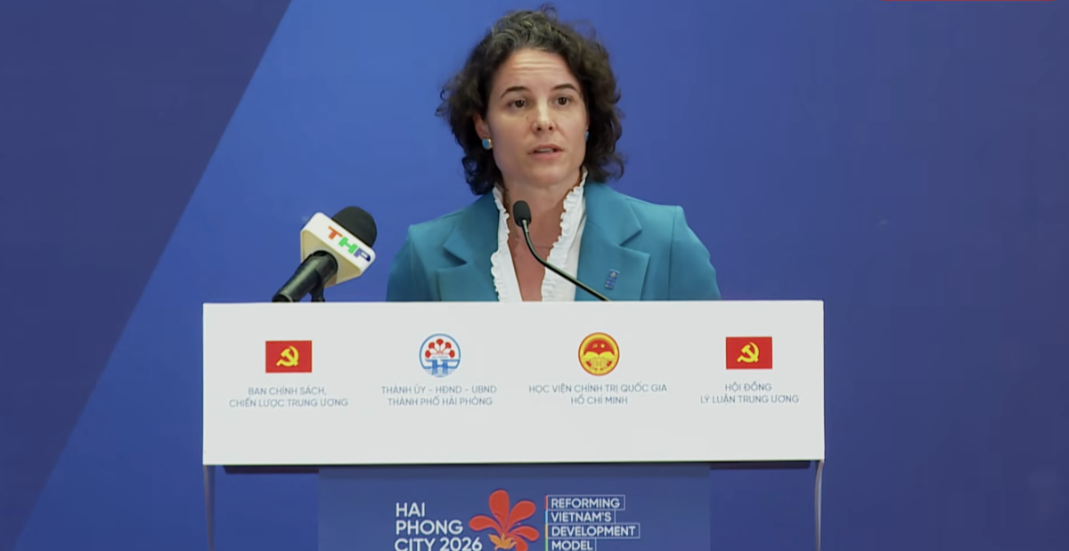 Bà Francesca Nardini, Phó Trưởng Đại diện Thường trú Chương trình Phát triển Liên Hợp Quốc (UNDP) tại Việt Nam - Ảnh: Việt Dũng.