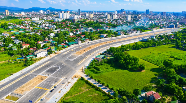 Đại lộ Vinh - Cửa Lò rộng tới 72m. Ảnh dự án.