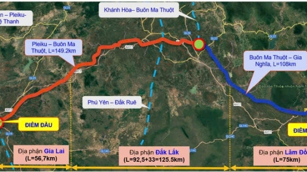 Pleiku – Buon Ma Thuot – Gia Nghia Expressway to be completed before 2030
