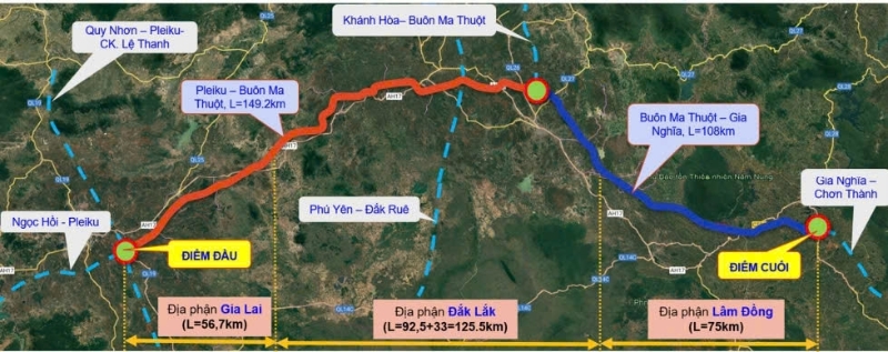 Pleiku – Buon Ma Thuot – Gia Nghia Expressway to be completed before 2030