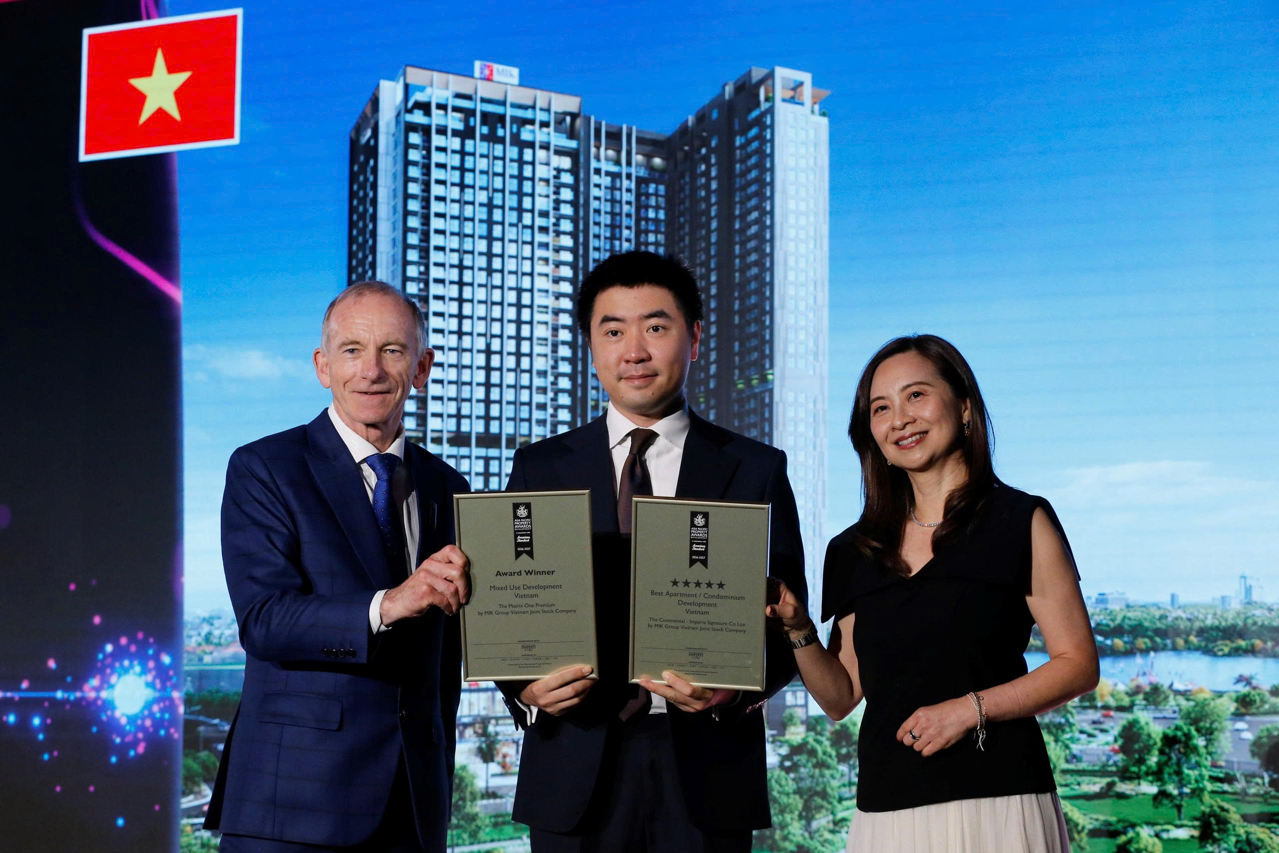 Hai dự án đại diện cho hai dòng sản phẩm chiến lược M Series và I Series của MIK Group được vinh danh tại Lễ trao giải International Property Awards 2026.