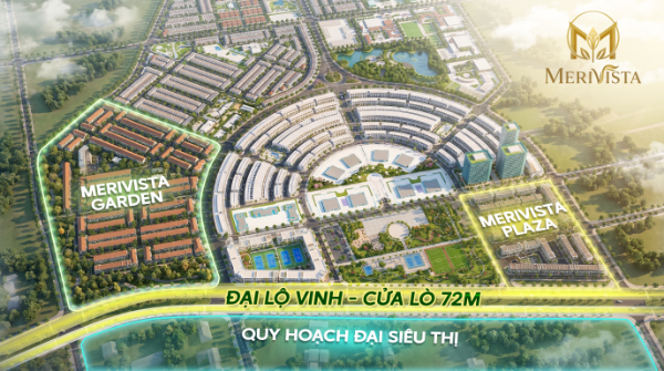 Khu đô thị Merivista ngay mặt tiền đại lộ Vinh - Cửa Lò. Ảnh phối cảnh dự án.&nbsp;