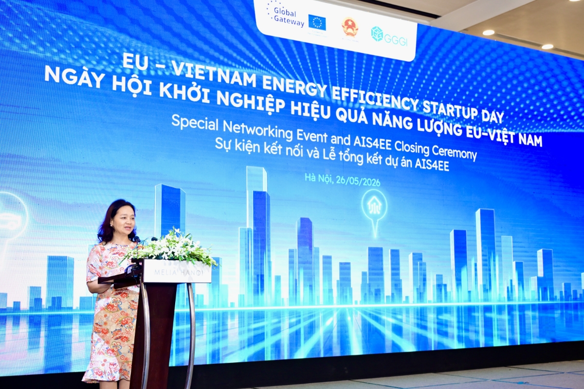 Bà Nguyễn Thị Lâm Giang, Cục trưởng Cục Đổi mới sáng tạo, Chuyển đổi xanh và Khuyến công.&nbsp; Ảnh: Song Hà.