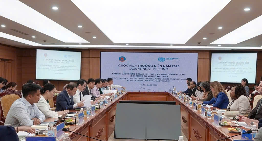 Cuộc họp thường niên của Ban Chỉ đạo chung giữa Chính phủ Việt Nam – Liên Hợp Quốc về chương trình hợp tác (JSC). (Ảnh: CTT Bộ Tài chính)