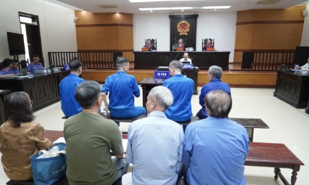 Quang cảnh phiên tòa. Ảnh: CTV.