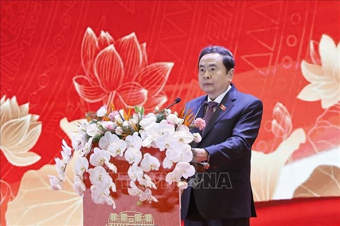 Chủ tịch Quốc hội Trần Thanh Mẫn phát biểu khai mạc hội nghị. Ảnh: TTXVN.