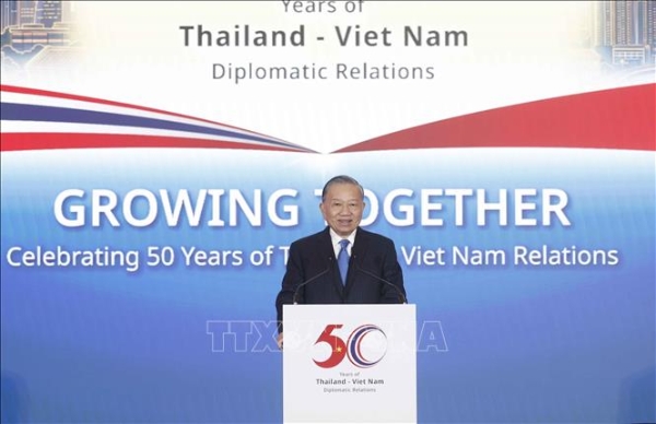 Tổng Bí thư, Chủ tịch nước Tô Lâm phát biểu tại Diễn đàn Doanh nghiệp Việt Nam - Thái Lan. Ảnh: TTXVN