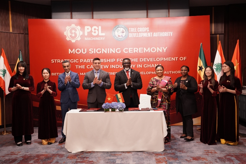 Ghana, PSL Machinery sign public-private partnership to advance cashew industrialization