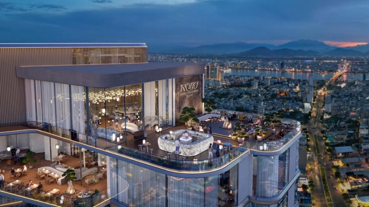 Sky Bar cao nhất thành phố Đà Nẵng tại Nobu Danang, nơi thực đơn lễ hội sẽ mở ra một hành trình đa giác quan đầy cảm xúc. Ảnh dự án.