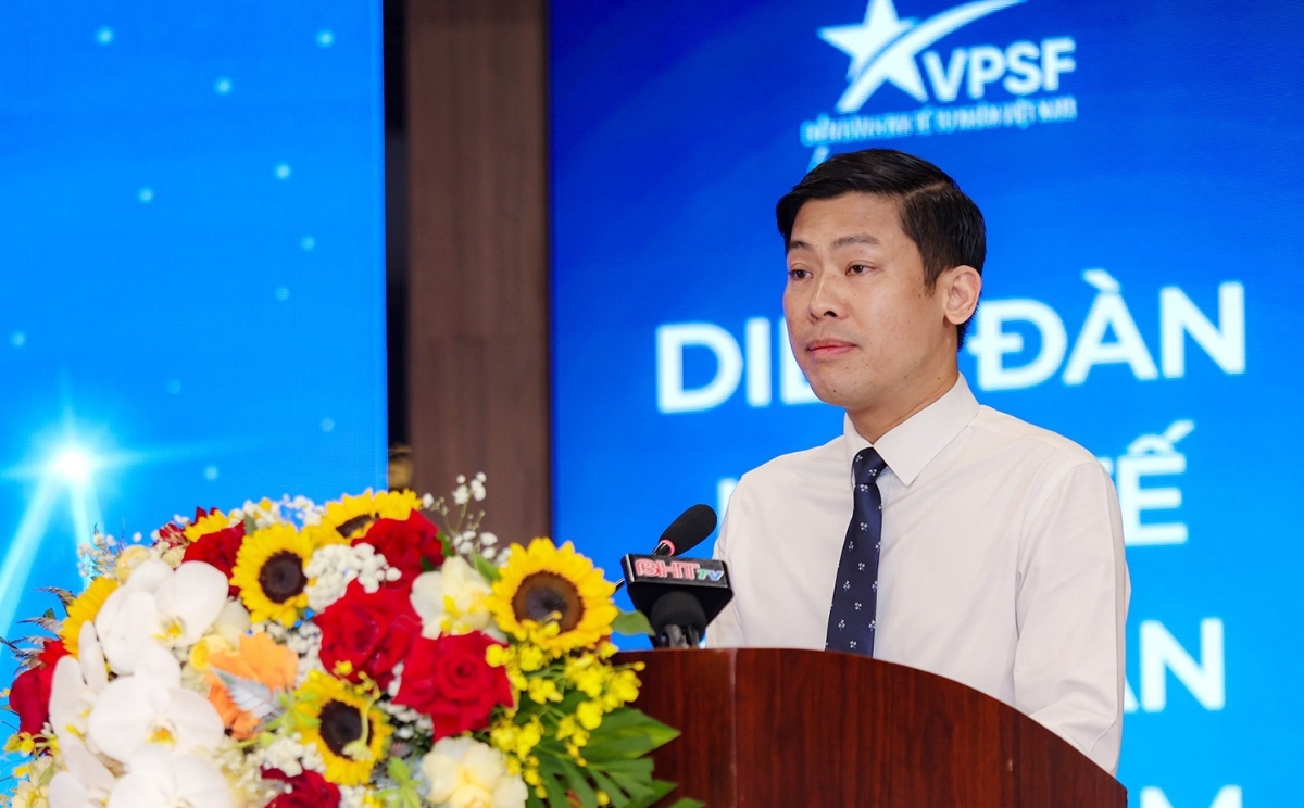Ông Nguyễn Như Kiên – Phó Chủ tịch Hội Doanh nhân trẻ Việt Nam phát biểu tại diễn đàn. Ảnh: Đình Nhất