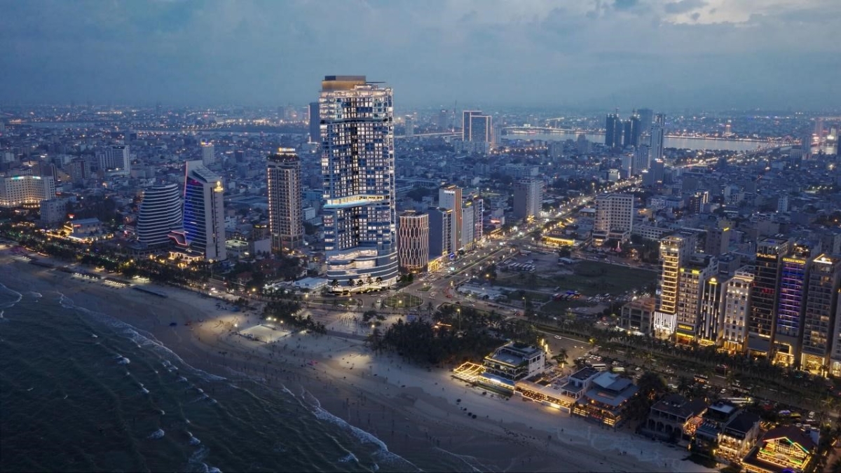 Nobu Danang không chỉ là tòa nhà biểu tượng nổi bật của thành phố mà còn là biểu tượng trải nghiệm đầy đẳng cấp cho du khách sành điệu trên toàn cầu. Ảnh dự án.
