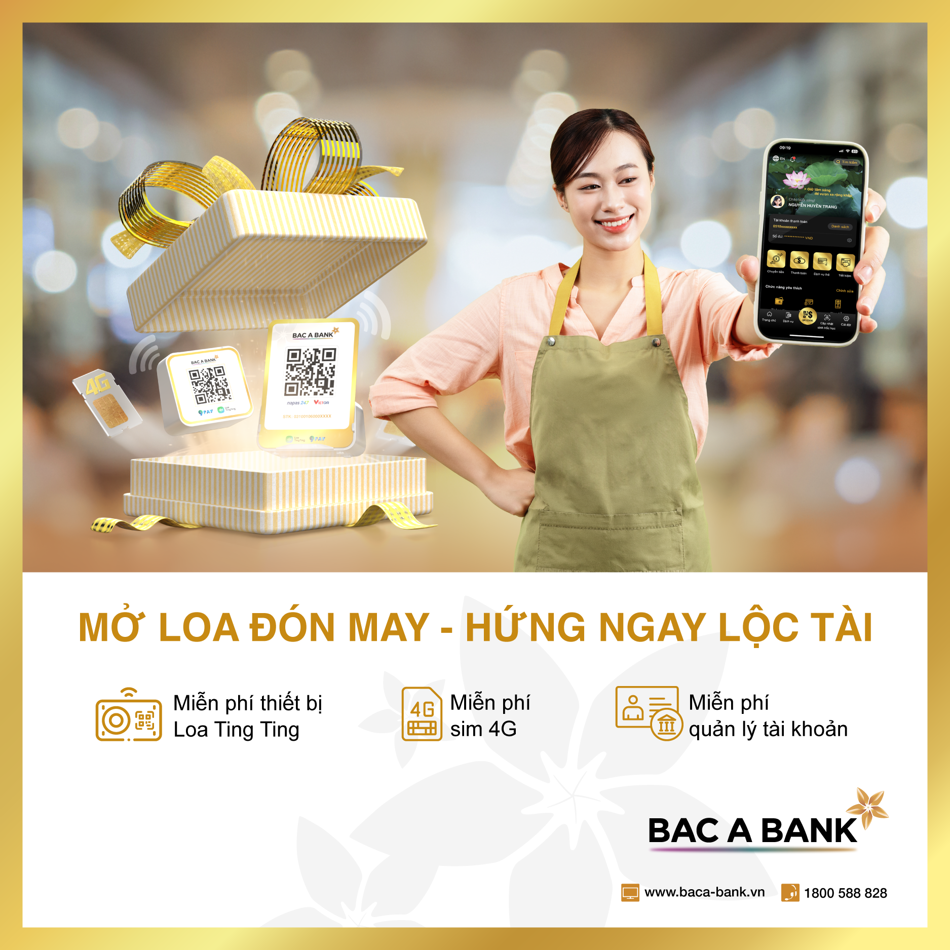 BAC A BANK ra mắt Loa thông báo biến động số dư tài khoản dành cho hộ kinh doanh - Ảnh 1