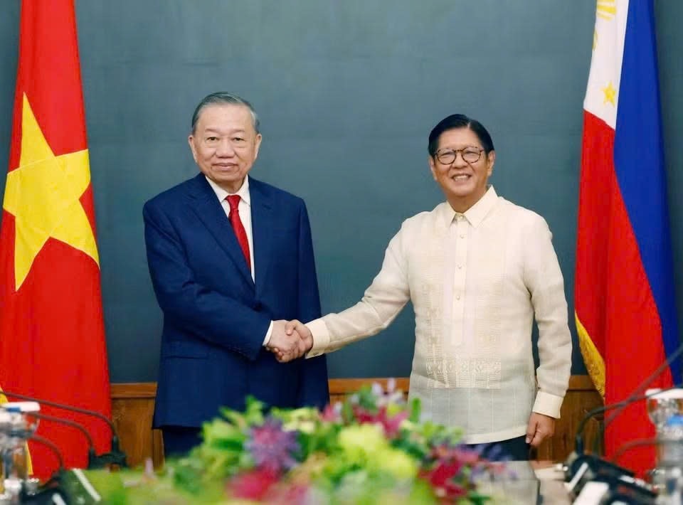 Tổng Bí thư, Chủ tịch nước Tô Lâm và Tổng thống Philippines Ferdinand Romualdez Marcos Jr. Ảnh: TTXVN