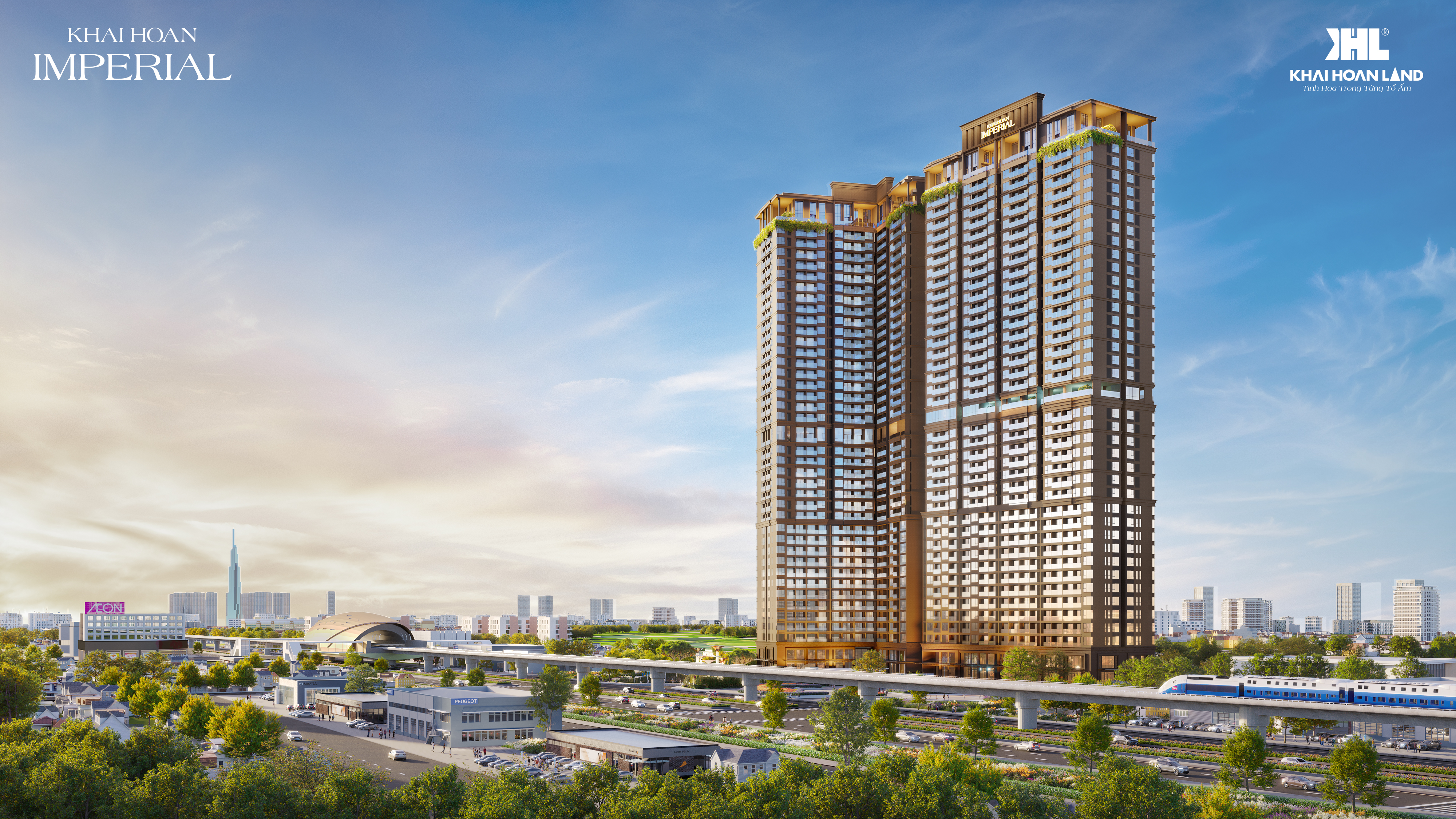 Khải Hoàn Imperial với vị trí đắc địa ngay mặt tiền Quốc lộ 13. Ảnh: Khải Hoàn Land.
