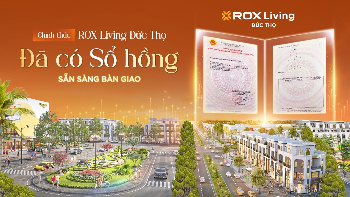 Cận cảnh những cuốn sổ hồng đầu tiên tại ROX Living Đức Thọ. Ảnh: ROX Group.