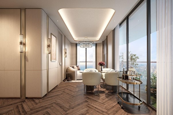 Căn hộ 2 phòng ngủ tại Rivea Residences hướng tới nhu cầu nâng cấp không gian sống của các gia đình nội đô. (Ảnh: Meygroup).
