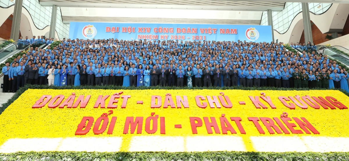 Các đại biểu&nbsp;đại diện cho gần 10 triệu đoàn viên công đoàn&nbsp;trên&nbsp;cả nước tham dự đại hội. Ảnh: Hải Nguyễn.