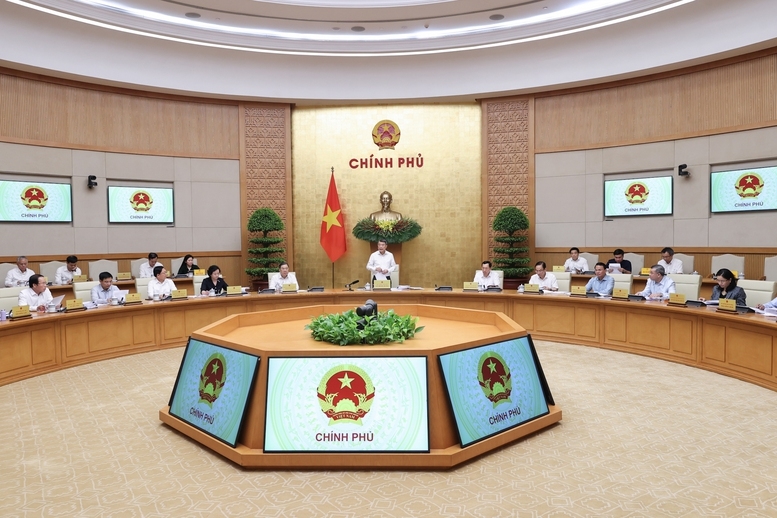 Toàn cảnh hiên họp Chính phủ thường kỳ tháng 5/2026, Ảnh TTXVN