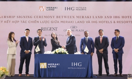 Đại diện lãnh đạo tại Lễ ký kết hợp tác giữa Meraki Land và IHG Hotels & Resorts. Ảnh: Meraki Land.