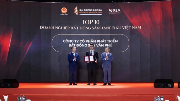 Văn Phú được vinh danh Top 10 Doanh nghiệp bất động sản hàng đầu Việt Nam