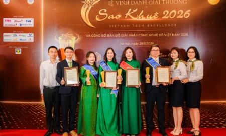 Bốn giải pháp số của Vietcombank được vinh danh tại Giải thưởng Sao Khuê 2026