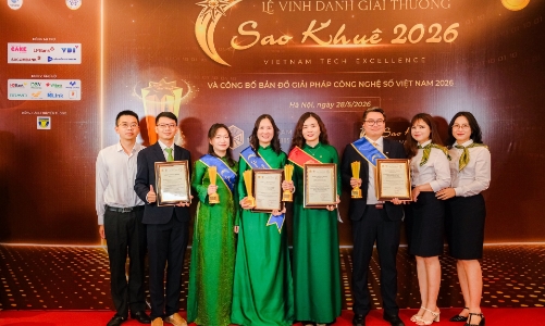 Bốn giải pháp số của Vietcombank được vinh danh tại Giải thưởng Sao Khuê 2026