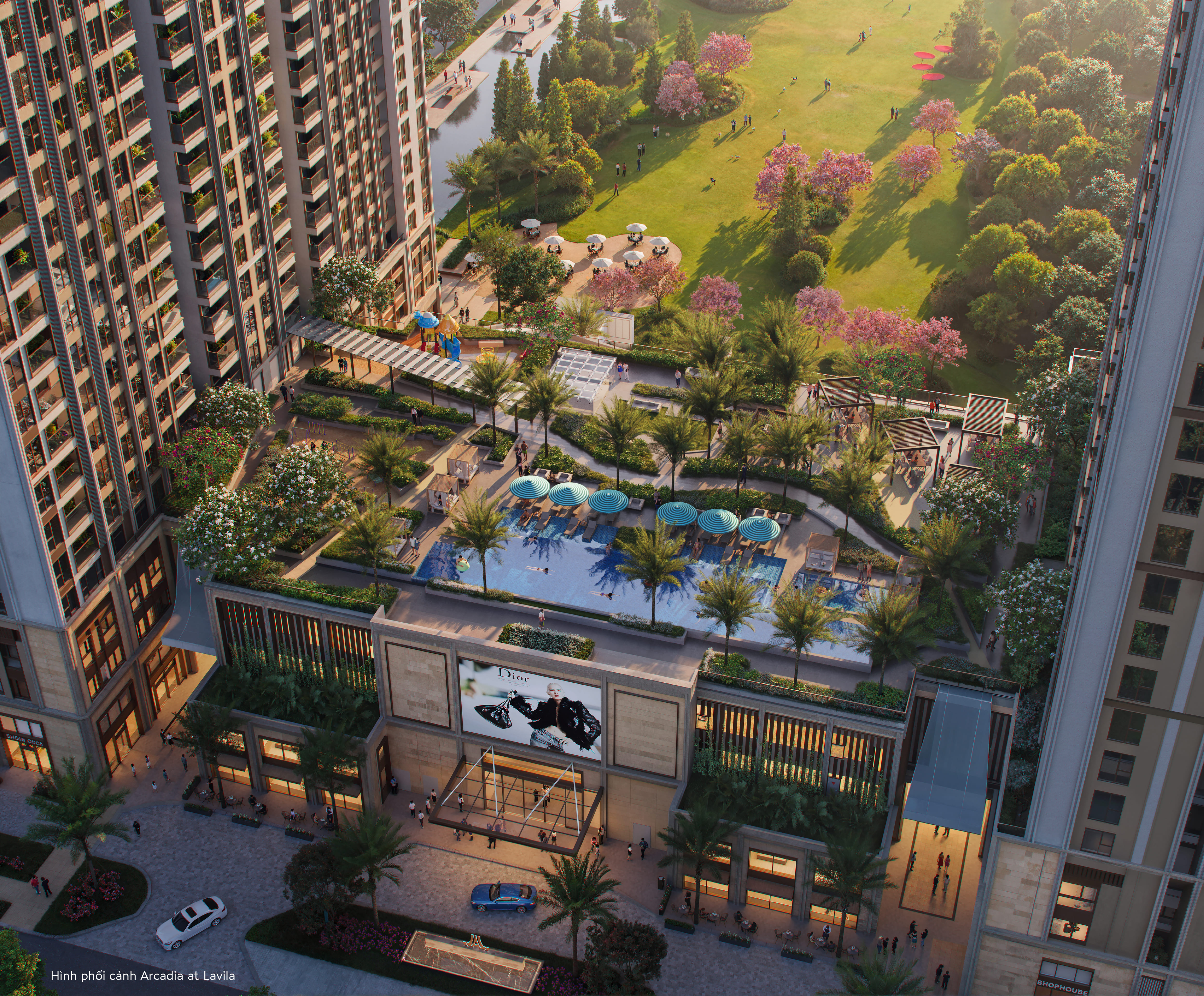 Phối cảnh Arcadia at Lavila - dự án nổi bật trong chu kỳ phát triển mới của Nam Sài Gòn, hướng đến thế hệ cư dân trẻ ưu tiên chất lượng sống và kết nối đô thị.