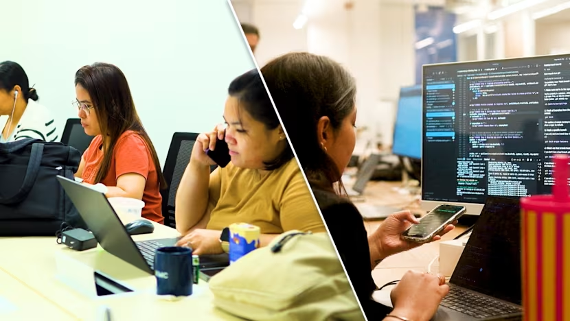 Ngành dịch vụ thuê ngoài (BPO) là một trong những lĩnh vực được dự báo sẽ chịu tác động mạnh từ trí tuệ nhân tạo (AI). Ảnh: CNA