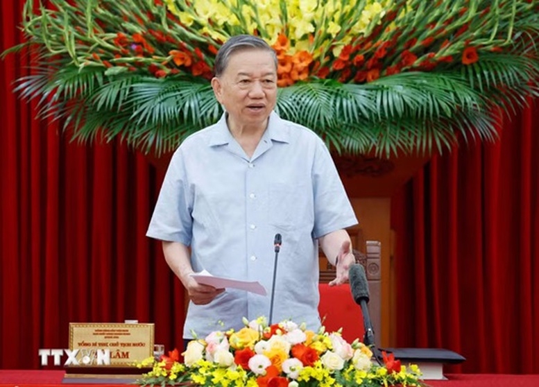 Tổng Bí thư, Chủ tịch nước Tô Lâm phát biểu chỉ đạo - Ảnh: TTXVN