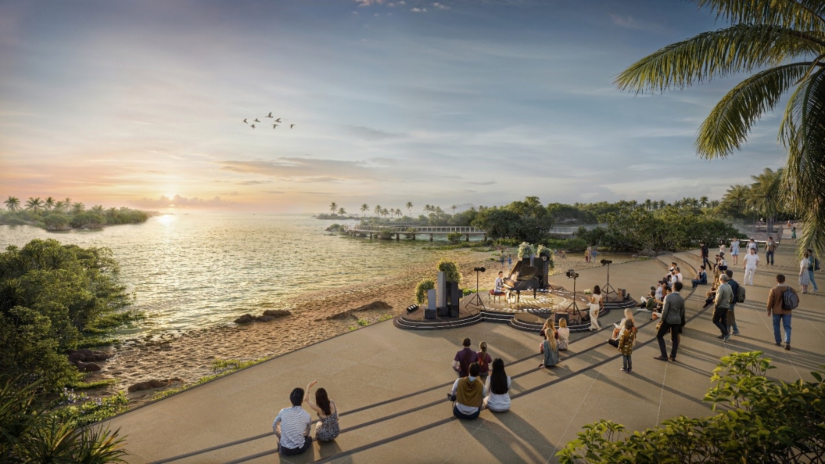 Không gian sống giúp tận dụng sức mạnh trị liệu biển mỗi ngày tại Coastal Quảng Ngãi.&nbsp;Ảnh: Coastal Quảng Ngãi.