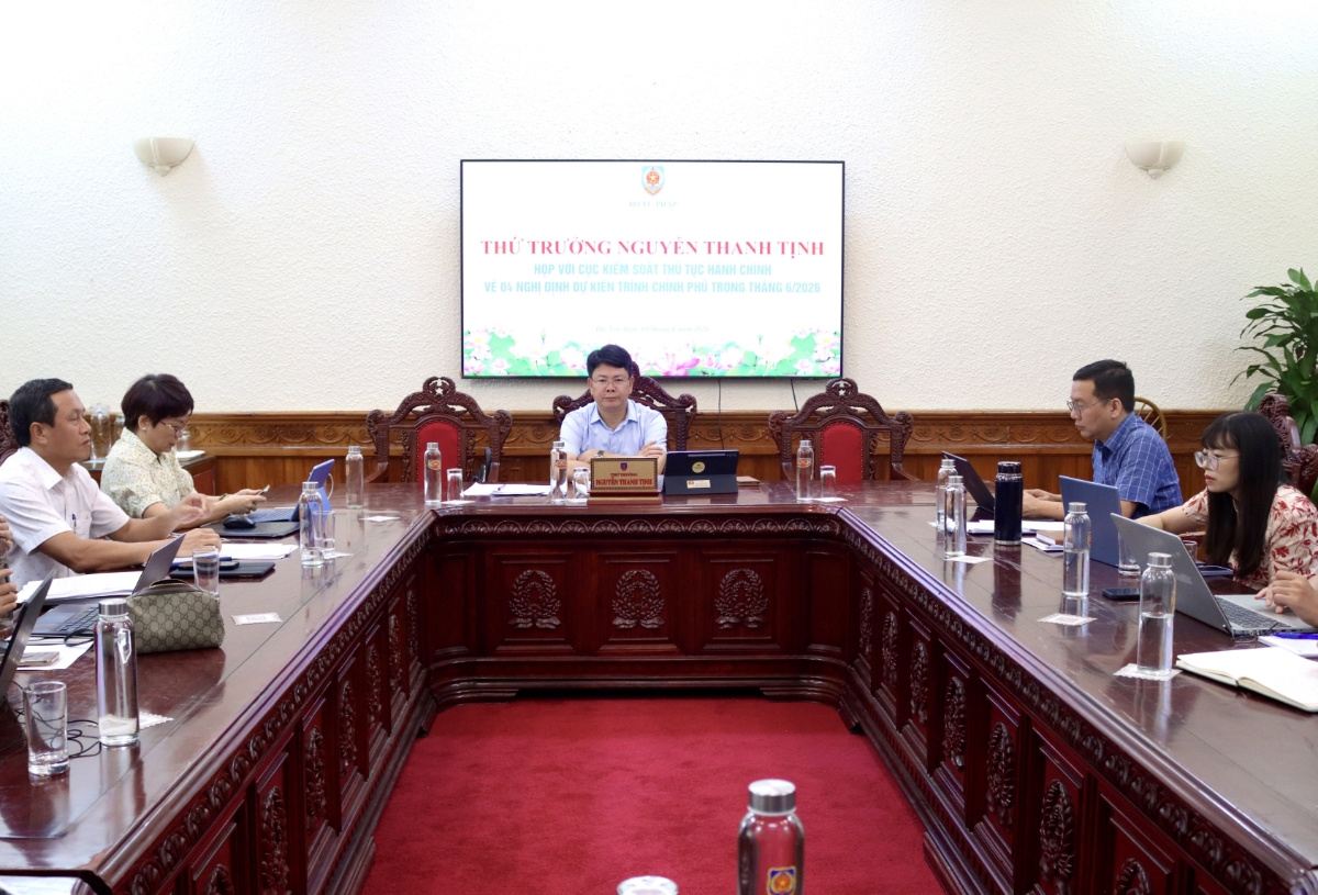 Quang cảnh buổi làm việc. Ảnh: MOJ.