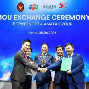 Lễ ký kết biên bản ghi nhớ hợp tác chiến lược giữa Tập đoàn Amata và Tập đoàn FPT.
