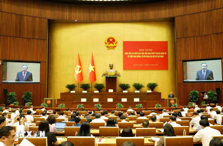 Tổng Bí thư, Chủ tịch nước Tô Lâm nhấn mạnh Nghị quyết số 06-NQ/TW có ý nghĩa đặc biệt quan trọng, là một trong những Nghị quyết chiến lược của Bộ Chính trị - Ảnh: TTXVN
